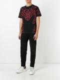 geometric wolf print T-shirt