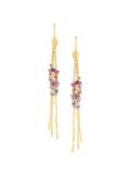 diamond & sapphire rod earrings