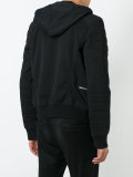 hooded biker detail jacket