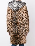 leopard print hooded coat