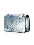 cracked effect shoulder bag