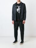 logo print shirt jacket