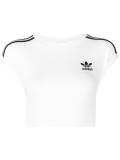 logo print cropped T-shirt
