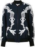 lace inserts bomber jacket 