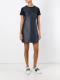 bi-texture T-shirt dress