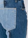 patchwork cropped jeans 