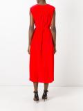 drawstring midi dress