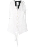 striped open back waistcoat