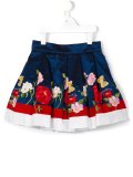 floral logo embroidered skirt