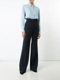 high-rise flared trousers