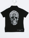 skull print polo shirt 