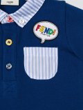 speech bubble logo patch polo shirt