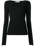 flared sleeve knitted blouse