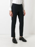slim-fit tailored trousers