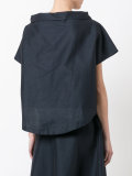 buttoned wide collar shirt