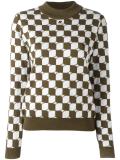 checked sweater