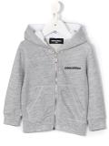 logo zip hoodie