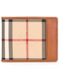 house check bi-fold wallet