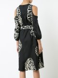 cold-shoulder midi dress