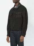 cropped zip front shirt jacket