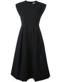 crepe round neck dress