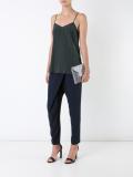 stretch draped front trousers