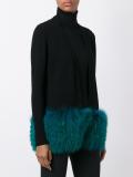 racoon trim cardigan 