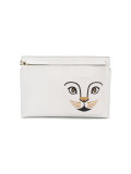 cat printed clutch