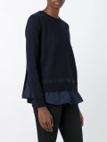 layered effect knit sweater