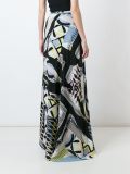 geometric print long skirt