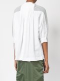 poplin insert knitted top