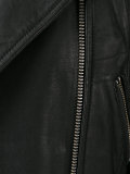 zipped biker jacket 