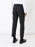 checked cropped trousers