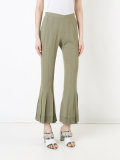 flared cropped trousers 