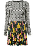 contrast prints dress