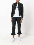 frill trim cropped trousers