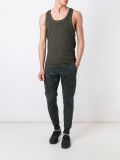 camouflage print tapered trousers