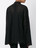 bell sleeve perforated shirt 