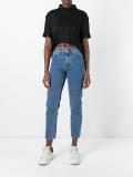 round hem cropped T-shirt