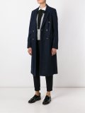double breasted pinstripe coat 