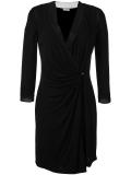 draped wrap front dress