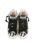 graffiti print hi-top sneakers