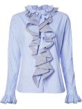'Thin Stripe Longsleeved Ruffled' shirt