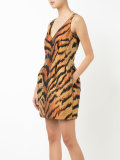 tiger print fitted dress 