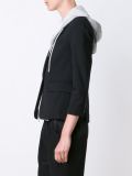 layered hooded blazer