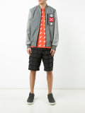mesh sleeve bomber jacket 