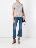 shortsleeved macramé polo top