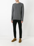ripple stitch crew neck jumper
