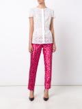 leopard jacquard trousers