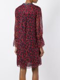 geometric print sheer dress